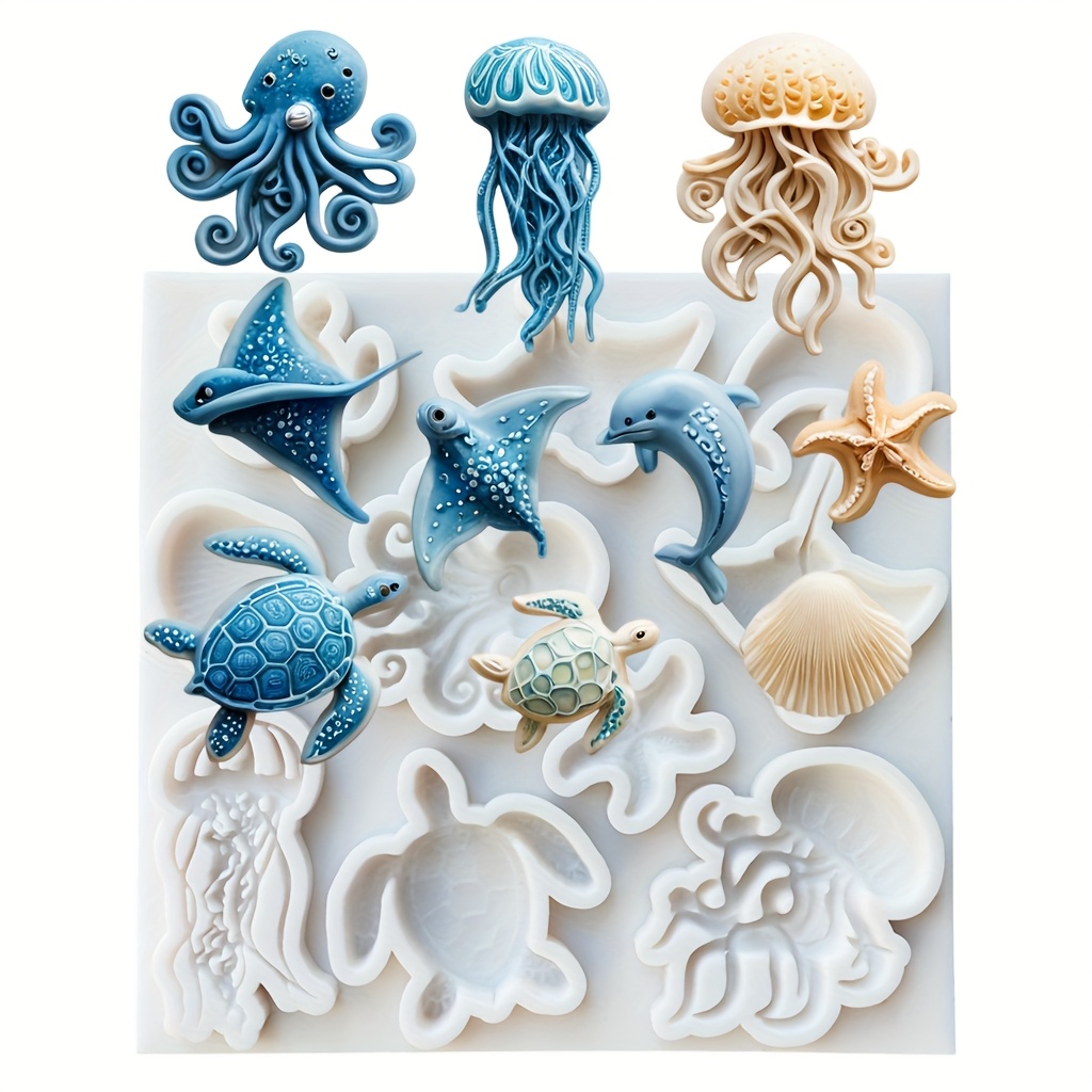 Sea Animal Silicone Mold Octop - огляд і ціна Soap Making Kit For Beginners
