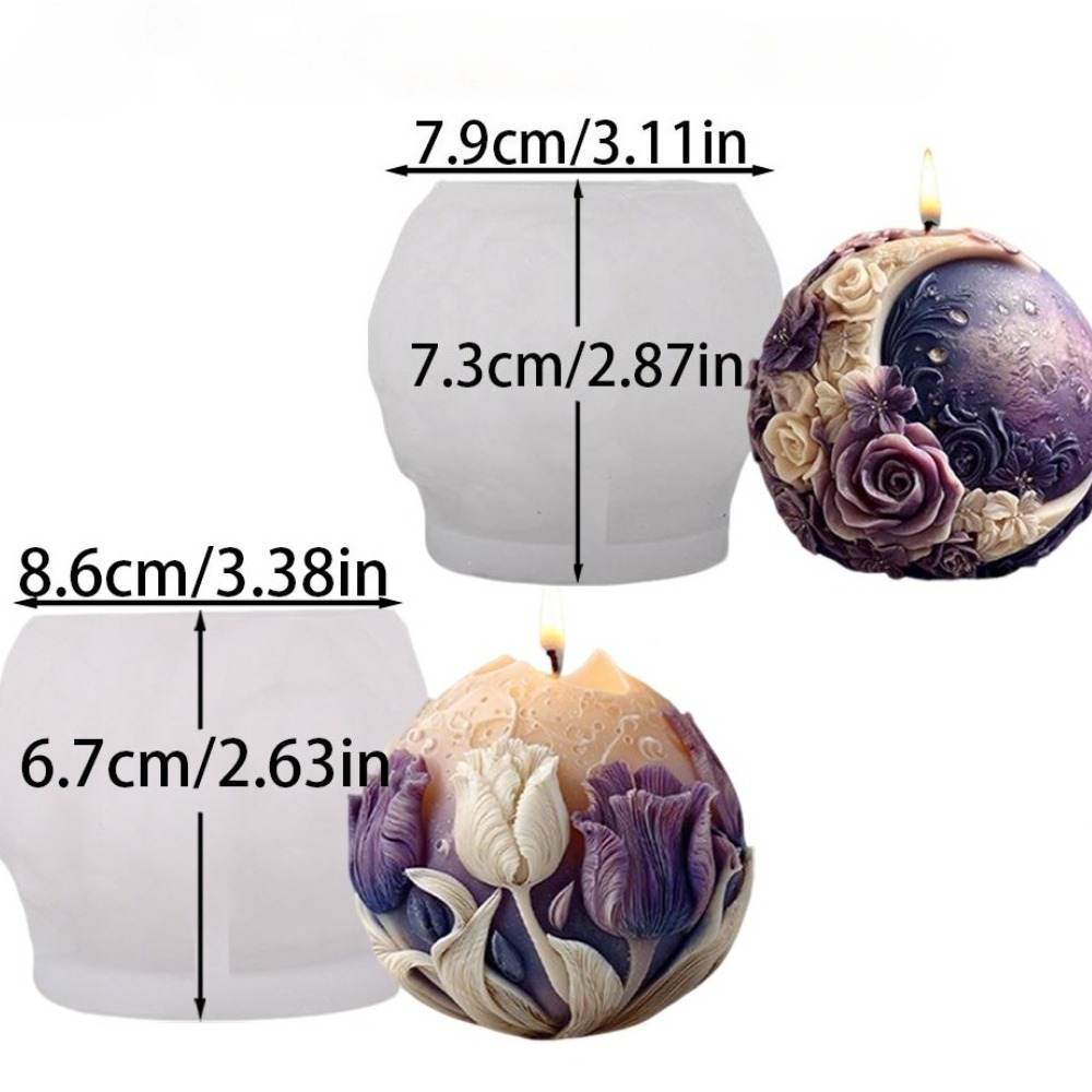 Moon Rose Tulip Ball Candle Si - огляд і ціна Soap Making Gifts