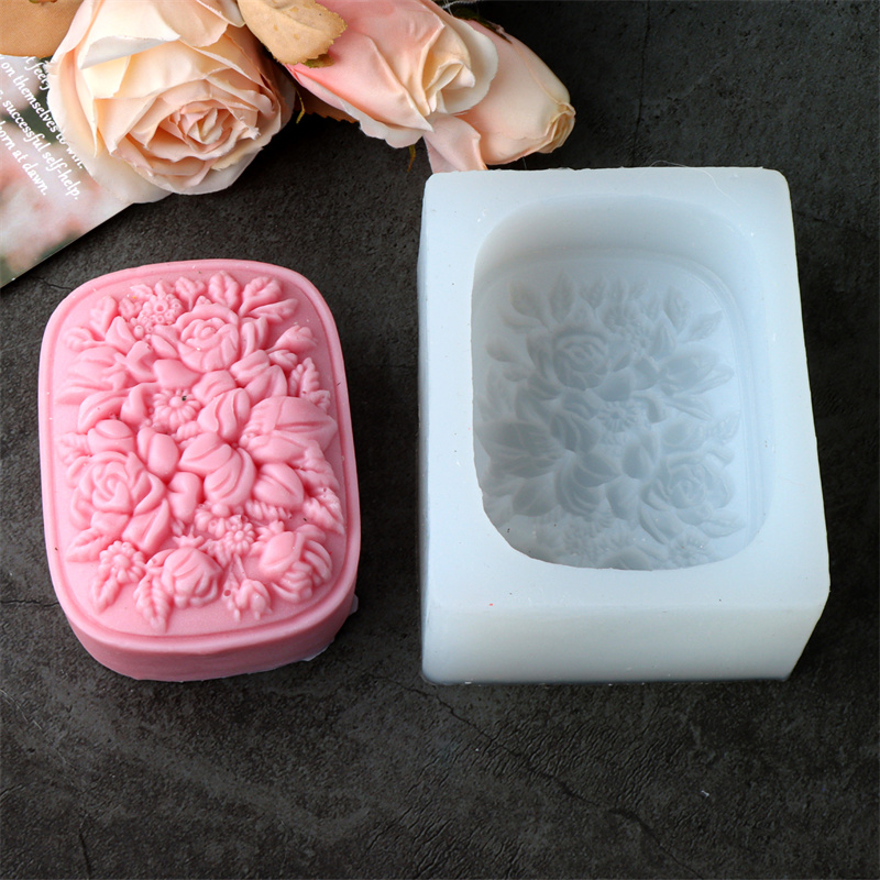 Square Floral Silicone Soap Mo - огляд і ціна Soap Making Instructions