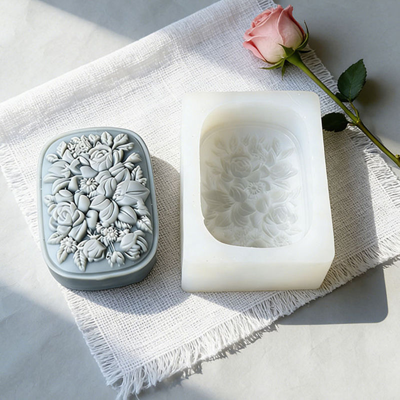 Square Floral Silicone Soap Mo - огляд і ціна Soap Making Instructions