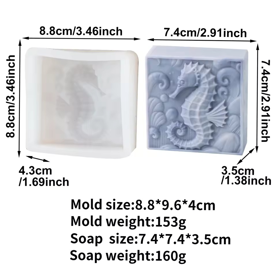 3D Seahorse Silicone Soap Mold - огляд і ціна Soap Making Instructions